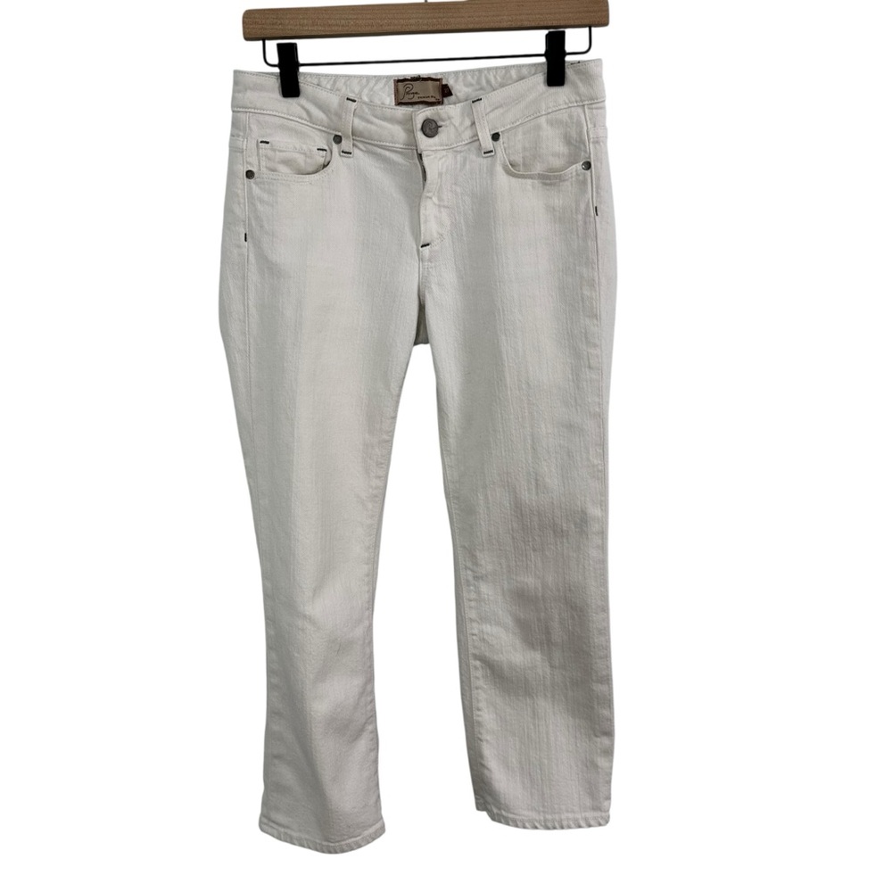 Paige Hollywood Hills White Ladies Capri Crop Premium Denim Jeans Size 27 Waist